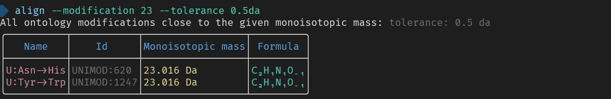 example of calling with mass modification