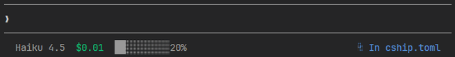 Minimal cship statusline