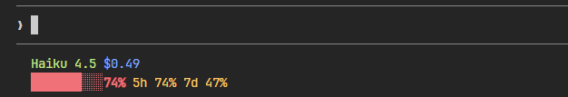 Material Hex cship statusline