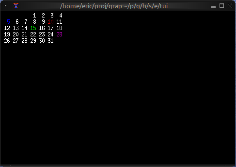Calendar Typed