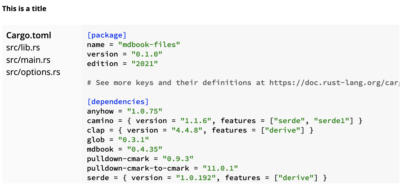 Example of mdbook-files