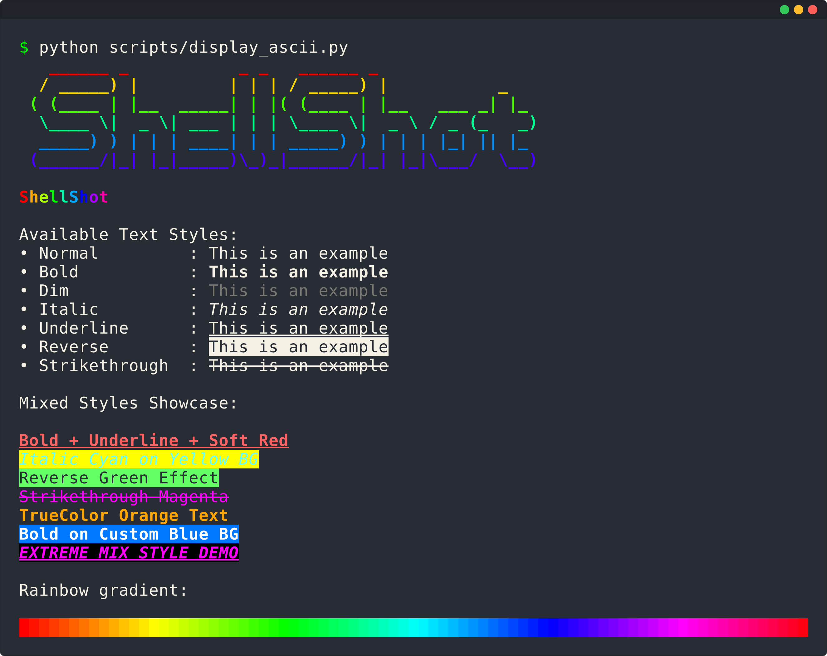 ascii example
