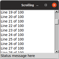 Scrolling a listbox.
