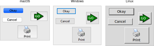 Button widgets.