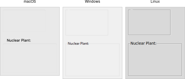Labelframe widgets.