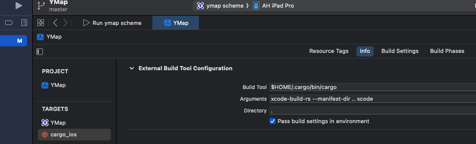 Example usage in XCode